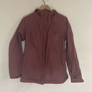 Columbia Hooded Rain Jacket Women’s Medium Maroon